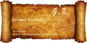 Grama Kornél névjegykártya