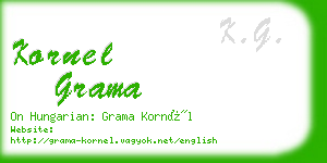 kornel grama business card